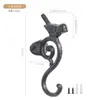 Nuevo producto transfronterizo: gancho decorativo de hierro fundido vintage para pájaros, decoración de pared, perchero para el hogar para probadores y baños