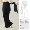 Pantalones de Danza para Mujeres Adultas en Otoño e Invierno con Lazos, Pantalones de Práctica de Yoga, Alta Elasticidad, Suaves con la Piel, Pantalones Modernos de Baile Clásico de Pierna Ancha de Cintura Alta