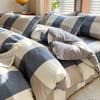 Conjunto de Quatro Peças de Cama de Algodão Puro Classe A Conjunto de Três Peças de Algodão Puro Roupa de Cama de Algodão Lavado Lençóis de Cama de Estudante Capa de Edredom Edredom Lençóis Capa 4
