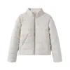 Estilo Europeo Transfronterizo Z 2026 Nueva Moda Elegante Ropa para Mujer Sencilla Cuello Alto Grueso Chaqueta Abrigo de Algodón 8073228