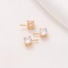 Fivela de pingente de chifre com zircônia incrustada em ouro 14K pingente de colar DIY pingente com furo lateral pingente de bandeja de tampa de pérola fivela de conexão