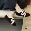 Zapatos Peludos Retro de Velcro con Suela Gruesa para Mujer, Nueva Moda Versátil Cálida Otoño e Invierno 2026 Zapatos de Algodón Birkenstock para Mujer