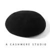 Gorro de Cachemira 100% Pura de Moda Británica para Mujer, Boina Engrosada, Gorro de Artista Cálido Tejido para Otoño e Invierno