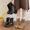 Botines de correa con hebilla estilo retro para mujer, moda otoño e invierno 2026, botas de plataforma con remaches, botas de moda cómodas, botas elásticas