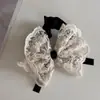 Retro Francés Doble Capa Lazo Encaje Anillo para el Pelo Intestino Grande Cuerda para el Pelo de Celebridad de Internet Accesorios para el Cabello Estilo Nuevo