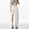 Pantalones de Pierna Recta con Caída Moda Color Sólido de Gama Alta Estilo Hong Kong Tendencia Primavera/Otoño para Hombre Casual Atrevido Guapo Sin Planchar de Longitud Completa