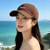 Gorra de Béisbol Estilo Coreano para Mujer con Letras Delanteras y Bordado de Ojos, Gorra Visera Protectora del Sol para Deportes al Aire Libre de Primavera y Otoño para Hombre
