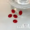 Rinestones Súper Brillantes Rojos para Uñas, Cubo de Azúcar, Corazón Inclinado, Cristales Cuadrados Gruesos con Base Cónica, Rinestones Rojos Chinos Versátiles de Lujo Ligero para Uñas