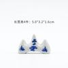 Portalápices de cerámica de porcelana azul y blanca multifuncional al por mayor, porta bolígrafos pequeño de cerámica antigua, porta pinceles de montaña, accesorios de estudio Four Treasures