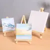 Mini Caballete de Escritorio con Marco de Aceite Trípode de Madera para Arte Boceto Set de Pizarra para Pintar Bocetos