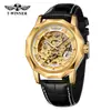 Nuevo Ganador Estilo Europeo y Americano Moda Masculina Casual Hueco Movimiento Mecánico Reloj Mecánico Automático