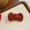 Pinza para el cabello simple de lunares rosas con lazo estilo coreano Ins Versátil Clip para el cabello Clip para la playa Accesorio para el cabello de nicho de pico de pato