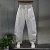 Marca de Moda Americana Corte Machete Graffiti Salpicadura de Tinta Pantalones Casuales Personalidad Nicho High Street Pierna Ancha Sueltos Harlan Pantalones Largos