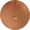 Collar de Piedra Transfronterizo Europeo y Americano para Animales Pequeños para Mujer, Encantador, Lindo, Moderno, Versátil, Elegante, Colorido, Cadena Compacta para Clavícula