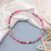 Joyería transfronteriza europea y americana collar de arcilla polimérica suave personalizado combinación de conchas cadena hecha a mano estilo étnico collar colorido de cuentas de arroz