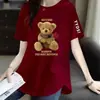 Comercio Electrónico Transfronterizo Despacho Marca Grande Mamá Camiseta de Manga Corta para Mujer Holgada Talla Extra Ropa para Mujer Camiseta de Manga Corta de Longitud Media Top