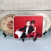 Soporte para platos, soporte para bandejas, marco de fotos, artesanías, soporte para pasteles de té Pu'er, soporte para platos de porcelana, estante decorativo, compra 1 y llévate 1 gratis