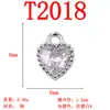 Mini Gota de Agua Oval Corazón Estrella de Cinco Puntas Forma de Corazón Zirconia Incrustada Cobre Puro Colgante Pendiente Hecho a Mano Borla Colgante Materiales
