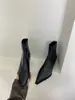 Botines de Punta Fina Estilo Francés First Encounter para Mujer, Nueva Colección Otoño/Invierno 2026, Tacón Grueso, Botas Elásticas Adelgazantes, Tacón Medio Plateado