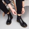 Botas Chelsea de Invierno 2976 Botas Martin de Moda para Hombres Pareja Piel de Vaca Ayudante Medio Botas de Cuero Casual para Hombres y Mujeres Zapatos Retro Británicos