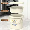 Cubo portátil engrosado con tapa para lavar ropa y remojar pies, un cubo de lavandería multifuncional para uso doméstico y dormitorios estudiantiles