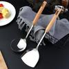 Utensilios de cocina de acero inoxidable 304, juego de cocina, pala para freír de palisandro, olla caliente, cuchara para sopa, utensilios de cocina con mango de madera para el hogar del hotel