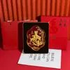 Nuevo Adorno Estilo Chino de Oro Puro 999 Año de la Oveja - "Tres Ovejas Traen Buena Fortuna" - Artículo Decorativo Chapado en Oro para Regalos de Empresa y Celebraciones