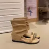Sandalias Retro de Estilo Old Money 2026 con Hebilla Metálica y Punta Abierta para Mujer, Para Uso en Verano al Aire Libre, Adecuadas para Combinar con Vestidos, Sandalias Romanas