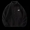 Casaco de Lã de Cordeiro Masculino de Inverno, Forrado com Fleece, Espessado, Quente, Estilo Coreano, Moderno, Corte Amplo, Gola Alta, Jaqueta de Algodão para Casal
