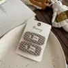 Estilo Academia Novo Xadrez Quadrado Patch Letra BB Presilha Grampo de Cabelo Fofo Acessório de Cabelo de Menina de Alta Qualidade