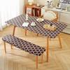 Amazon popular PEVA estampado exterior elástico elástico juego de mesa y sillas impermeable y a prueba de aceite marroquí mantel