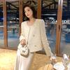 Cardigan Delgado Blanco de Verano Versátil Estilo Socialité Suelto Estilo Extranjero Traje Privado Abrigo Corto Estilo Chanel