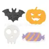 Cepillo de Esponja para Halloween Absorción de Agua Pulpa de Madera Algodón Patrón de Fantasma Limpieza de Cocina Baño Esponja Limpiadora Antimoho Biodegradable