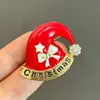 Broche Serie Navideña Transfronteriza Campana Muñeco de Nieve Reno Pin Decorativo Joyería Accesorios para Mujer Broche Fresco y Lindo