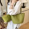 2026 Bolso de Cesta Tejida de Moda Ins Estilo Francés Piel Suave Bolso Tote para Viajes al Trabajo Hombro Axila Madre e Hija