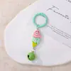Llavero de campana de Bob Esponja colgante de dibujos animados llavero de cuentas DIY colgante de bolsa lindo de nicho regalo