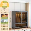 Armario de pie pequeño apartamento dormitorio hogar resistente duradero perchero para colgar ropa habitación de alquiler montaje sencillo armario de almacenamiento