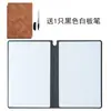 Caderno de Quadro Branco Apagável de Couro Atacado Bloco de Notas de Escritório Casa Estudante Quadro de Rascunho para Ensino Bloco de Notas Apagável