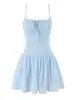 Vestido Corto Sexy Dulce Bordado de Tirantes Finos Estilo Europeo y Americano Nuevo Verano 2026, Elegante Ceñido a la Cintura Adelgazante