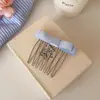 Peine con Dientes Inversos, Pasador de Pelo con Lazo para Flequillo, Elegante Pinza para Pelo de Alto Agarre, Pasador Lateral para Cabello Suelto, Accesorio de Pelo de Moda, Nuevo Diseño Antideslizante