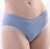 Calzones de Encaje de Cintura Baja en Forma de V para Mujer, Transpirables con Soporte Abdominal para Mamá, Base Cruzada Triangular, Antes y Después del Embarazo