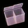 Caja japonesa multifuncional para guardar algodón para lavar uñas, caja para guardar piezas de algodón, caja para guardar toallas de uñas, caja de embalaje independiente de algodón para lavar uñas con doble rejilla