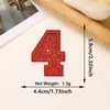 Parches bordados de letras inglesas 26 y números con lentejuelas rojas más vendidos transfronterizos con adhesivo termofusible para decoración de ropa