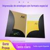 Impressão de livreto de envelope com formato personalizado impressão de livreto de aviso de admissão capa de contrato página única página colorida inserção personalizada