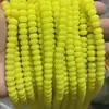 Cuentas espaciadoras de ábaco esmaltadas de cristal, multicolor, sueltas, color sólido, no se decoloran, accesorios perforados para abalorios DIY