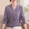 Ropa de punto joven y elegante para madres, nueva colección de primavera y otoño, suéter rojo de moda para mujeres de mediana edad y mayores, perfecto como capa interior