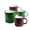 Taza de Agua de Hierro Esmaltado Clásica Jarra de Té Nostálgica Antigua Cepillado de Dientes Infantil Personalizada Personalizada Vasos para Enjuague Bucal Licor Hogar