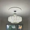 Luz Principal para Sala de Estar de Trébol de Cuatro Hojas, Candelabro de Lujo Francés para Comedor y Dormitorio, Candelabro Estilo Crema para Escaleras de Villa de Diseñador