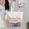 Bolso Cruzado para Estudiante de Secundaria Gato Estrella, Gran Capacidad, Ligero, Bolso Cruzado Dulce para Niña, Lindo Bolso Escolar para Clases y Tutorías