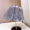 Sombrero de Pescador de Felpa con Rayas Verticales para Mujer, Nuevo Invierno, Engrosado, Cálido, Sombrero Cubeta de Color Sólido, Todo-partido, Protección para los Oídos